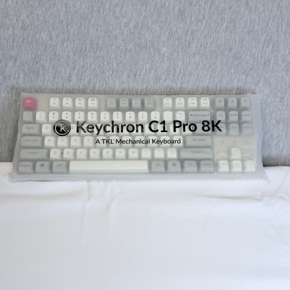 Keychron C1 Pro 8K TKL Mechanical Keyboard White Grey C1PX-M1 Wired Gaming